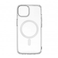 Чехол накладка Silicone Clear Case Full MagSafe для iPhone 15- clear