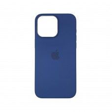 Чехол накладка Silicone Case Full with Magsafe для Apple iPhone 15- Storm Blue