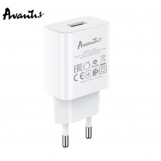 Сетевое зарядное устройство Avantis A820 (1USB/2.4A)- белый