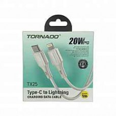 USB Cable TORNADO TX25 Type-C to Lighting 20W/1m