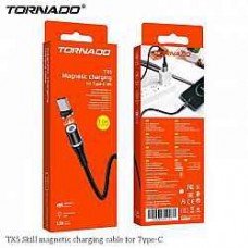 USB Cable TORNADO TX5 Magnetic Тканевая Оплётка Type-C  3A 1.2 m