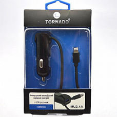 Автомобільний зарядний пристрій Tornado TD-11 Lightning 2.4A
