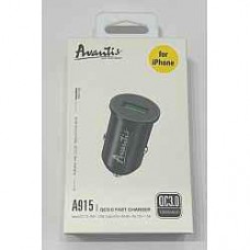 Автомобільний зарядний пристрій Avantis A915 QC3.0 18W Lightning