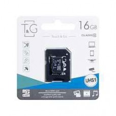 Карта пам'яті T&G MicroSDHC (UHS-1) 16gb 10 Class & Adapter
